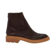 Mocha Calfskin Bonaire Zipper Ankle Boots Lottusse , Brown , Dames