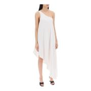 Asymmetrische Satijnen Jurk Norma Kamali , White , Dames