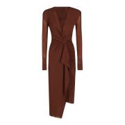 Stretch Tule Jurk Philosophy di Lorenzo Serafini , Brown , Dames