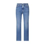 Straight Leg Cropped Jeans Closed , Blue , Dames