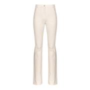 Flared Katoen Stretch Broek Pinko , Pink , Dames