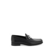 Zilveren Gancini Leren Mocassins Salvatore Ferragamo , Black , Heren