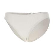 Hoge Taille Geribbelde Katoenen Slip Wit Diesel , White , Dames