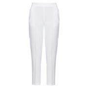 Flare-fit stretch crêpe broek Pinko , White , Dames