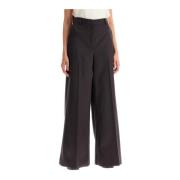 Flanellen Wijde Broek Stella McCartney , Brown , Dames