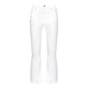 Flare Fit Bootcut Jeans Pinko , White , Dames