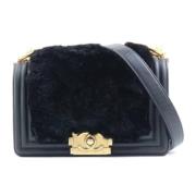 Pre-owned Leather shoulder-bags Chanel Vintage , Black , Dames