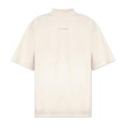 T-shirt met logo Balenciaga , Gray , Heren