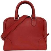 Pre-owned Leather handbags Loewe Pre-owned , Red , Dames