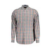 Groen Katoenen Overhemd, Regular Fit Gant , Multicolor , Heren