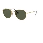 Hexagonale Zonnebril in Goud en Groen Ray-Ban , Yellow , Unisex