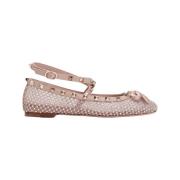 Zijden Roze Ballerina Schoenen Valentino Garavani , Pink , Dames