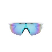 Witte Oversize Spiegelende Zonnebril UV-Beschermend Oakley , White , U...