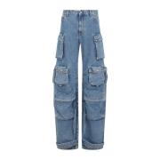 Lichtblauwe Fern Jeans The Attico , Blue , Dames