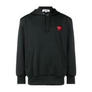 Zwarte Play Sweatshirt Hoodie Comme des Garçons Play , Black , Heren