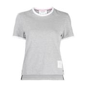 Grijze T-shirts en Polos met RWB Stripe Logo Thom Browne , Gray , Dame...