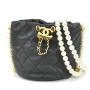 Pre-owned Leather shoulder-bags Chanel Vintage , Black , Dames