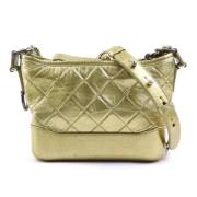 Pre-owned Leather shoulder-bags Chanel Vintage , Yellow , Dames