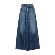 Blauwe Denim A-Lijn Rok Diesel , Blue , Dames