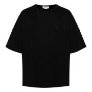Zwart T-shirt met Oversized Logo Alexander McQueen , Black , Heren