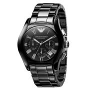 Zwarte Keramische Quartz Herenhorloge Emporio Armani , Black , Heren