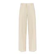 Linnen broek Helmut Lang , Beige , Dames