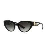 Cat-Eye Zonnebril met Uitgesneden Tempel Dolce & Gabbana , Black , Dam...