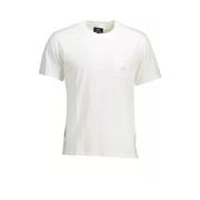 Geborduurd wit katoenen T-shirt La Martina , White , Heren