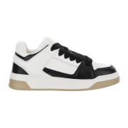 Leren Vetersneakers Zwart Wit Hogan , White , Heren