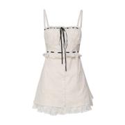 Witte Linnen Jurk Oogje Kant For Love & Lemons , White , Dames