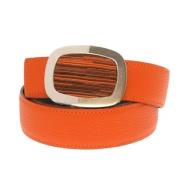 Pre-owned Leather belts Hermès Vintage , Orange , Dames