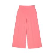 Koraalroze Wijde Capri Broek D.Exterior , Pink , Dames