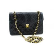 Pre-owned Leather chanel-bags Chanel Vintage , Black , Dames