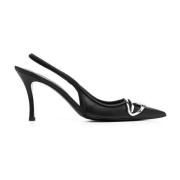 Zwarte pumps met logo-hardware Diesel , Black , Dames