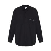 Katoenen overhemd Vetements , Black , Heren