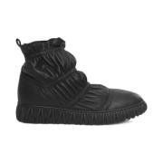 Zwarte Leren Winterlaars Rubberen Zool Cerruti 1881 , Black , Dames