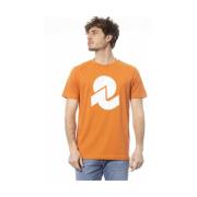 Oranje Logo Print Tee Invicta , Orange , Heren