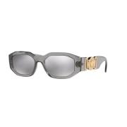 Aviator zonnebril in Transparant Grijs Versace , Gray , Heren