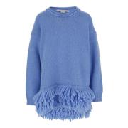 Blauwe Wollen Crew Neck Sweater Stella McCartney , Blue , Dames