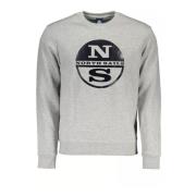 Logo Print Katoenen Trui North Sails , Gray , Heren