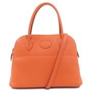 Pre-owned Fabric handbags Hermès Vintage , Orange , Dames