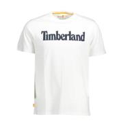 Biologisch Katoenen Print T-Shirt Timberland , White , Heren