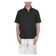 Short Sleeve Shirts C.p. Company , Black , Heren