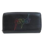 Pre-owned Leather wallets Gucci Vintage , Black , Dames