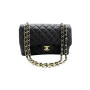 Pre-owned Leather chanel-bags Chanel Vintage , Black , Dames