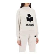 Sweatshirt met Flocked Logo Isabel Marant Étoile , Gray , Dames
