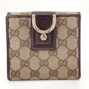 Pre-owned Canvas wallets Gucci Vintage , Brown , Dames