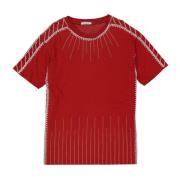 Rode Katoenen T-shirt Ss22 Valentino , Red , Heren
