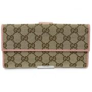 Pre-owned Canvas wallets Gucci Vintage , Beige , Dames