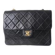 Pre-owned Leather chanel-bags Chanel Vintage , Black , Dames